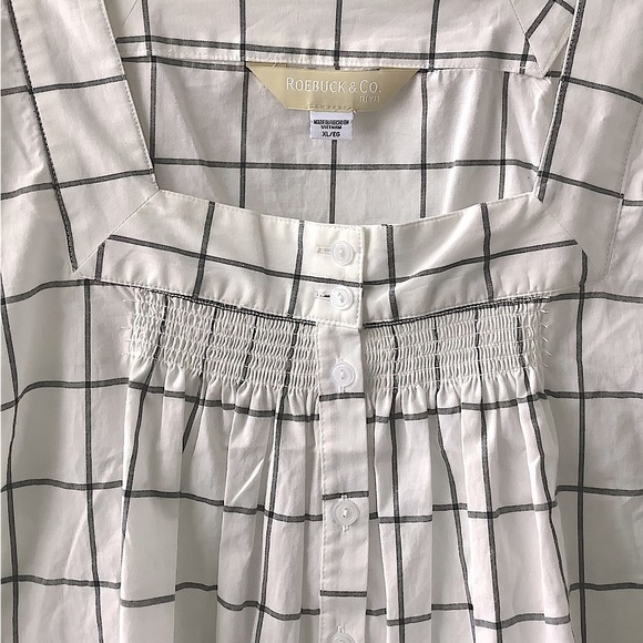 WOMEN'S BLOUSE - ROEBUCK & CO.- WHITE BLACK - SIZE XL - Picture 3 of 5